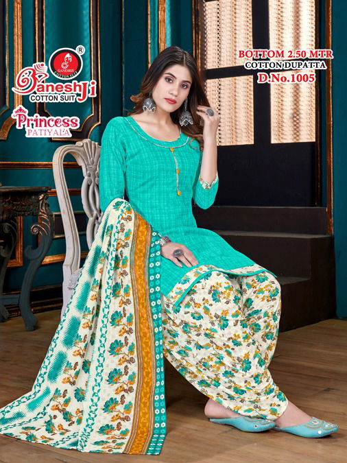 Princess Patiyala Vol 1 By Ganeshji Printed Cotton Dress Material Wholesale Shop In Surat